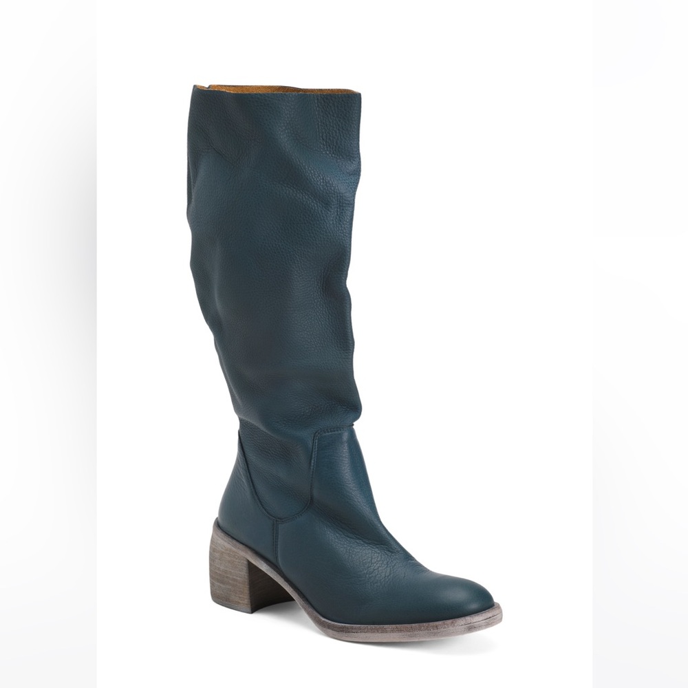 Free People Women's Teal Leather Boots